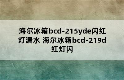 海尔冰箱bcd-215yde闪红灯漏水 海尔冰箱bcd-219d红灯闪